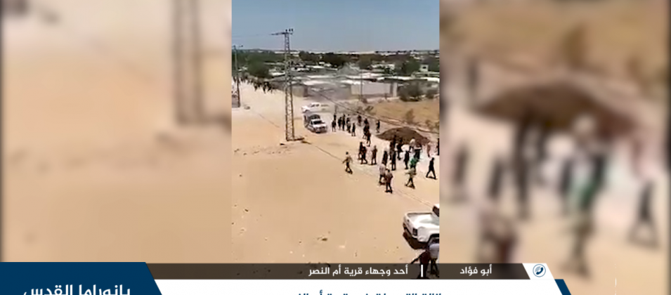 إزالة التعديات في قرية أم النصر