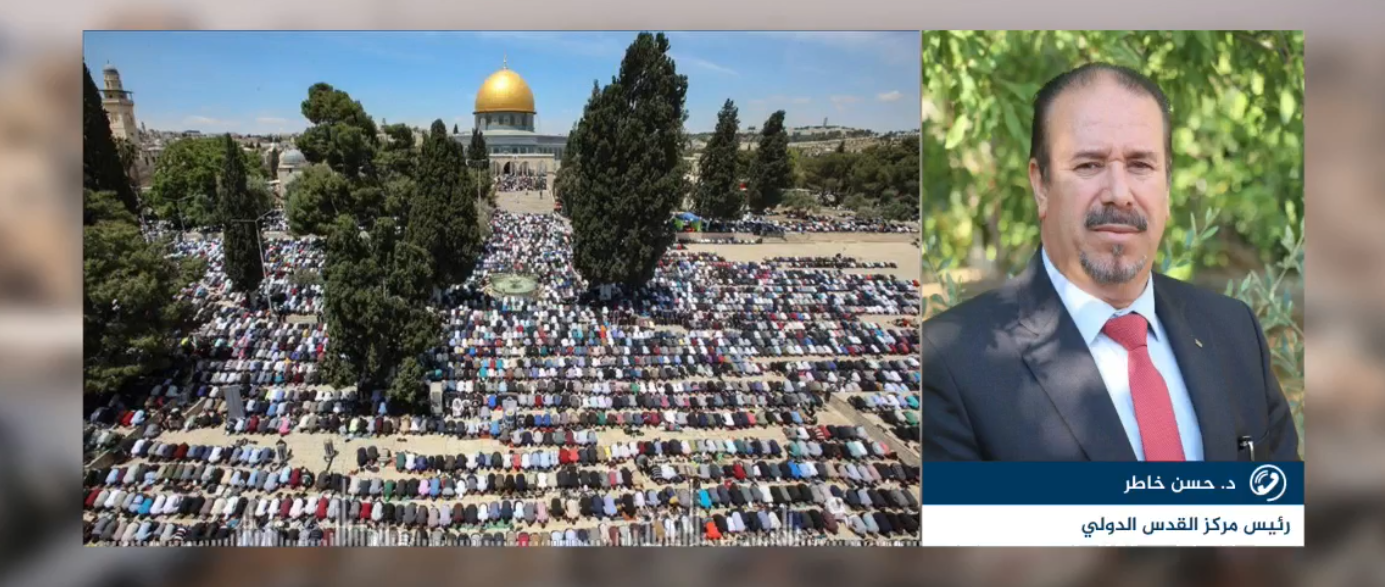 75ألف مصل أدوا صلاة الجمعة في المسجد الاقصى والإحتلال يمنع الشيخ عكرمة صبري من دخول المسجد